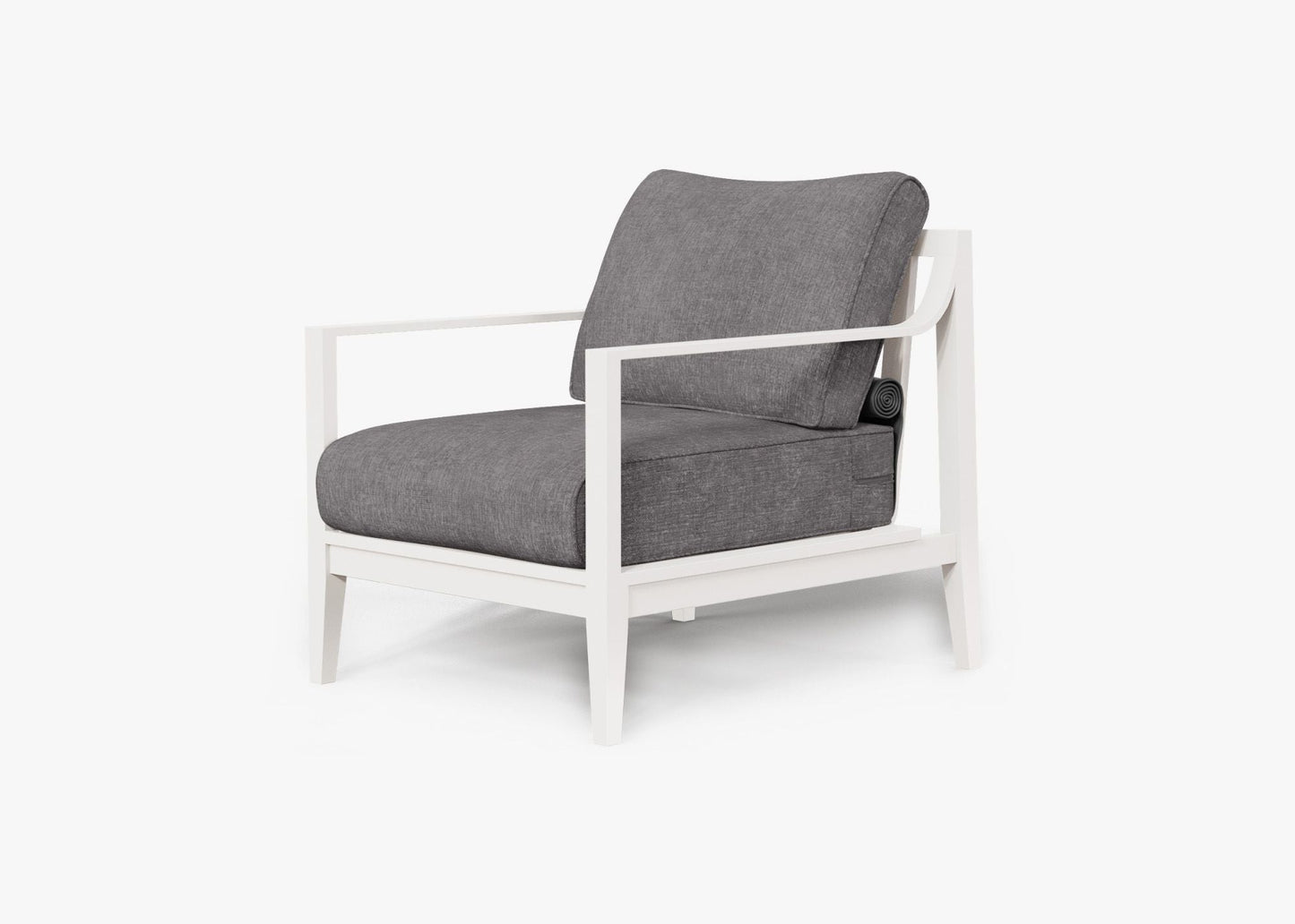 Fauteuil d'extérieur en aluminium blanc