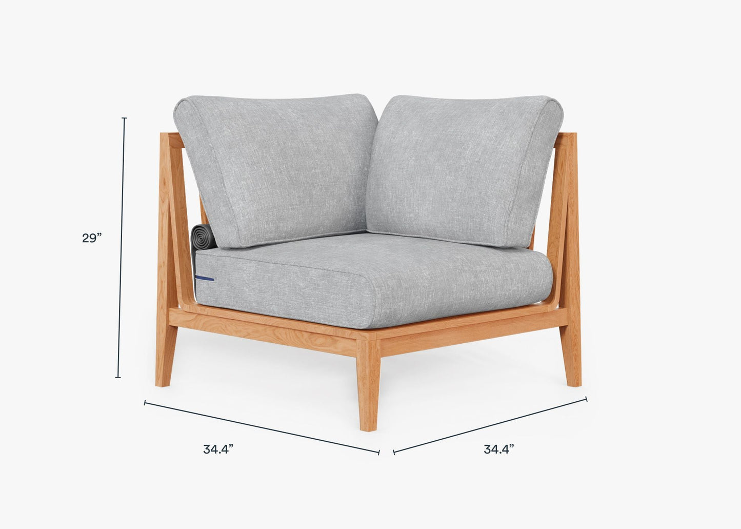 Lit de jour modulaire d'extérieur en teck