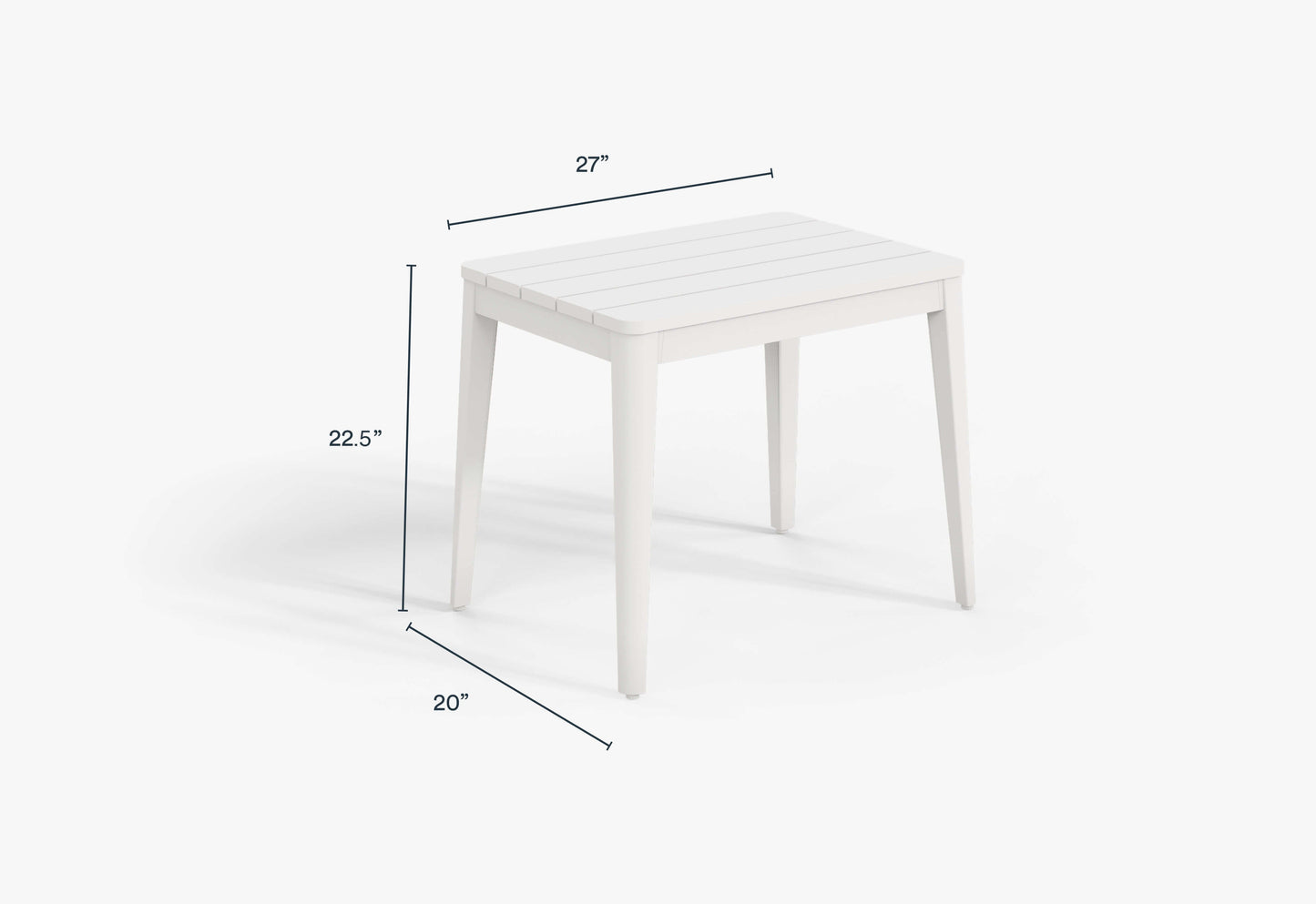 Table d'appoint d'extérieur en aluminium - Rectangulaire, lot de 2