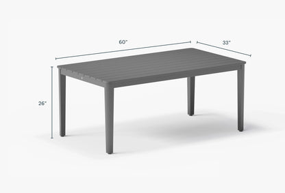 Table de réunion en aluminium