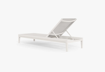 Chaise longue d'extérieur en aluminium, lot de 2