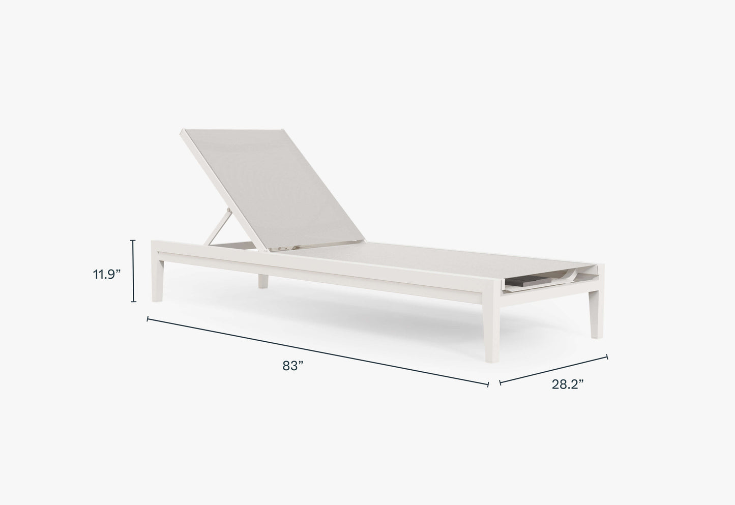 Chaise longue d'extérieur en aluminium, lot de 2