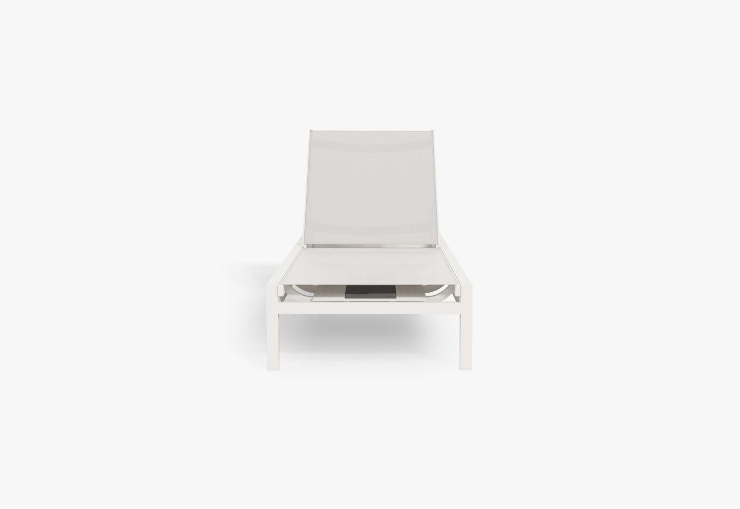 Chaise longue d'extérieur en aluminium blanc