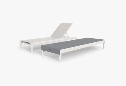 Chaise longue d'extérieur en aluminium, lot de 2