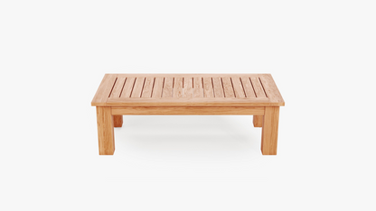 Table basse d'extérieur en teck - Pieds carrés