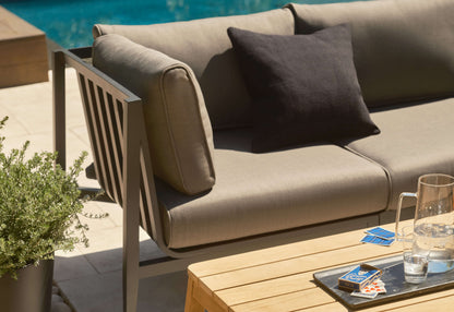 Chaise d'angle d'extérieur en aluminium anthracite - Droite