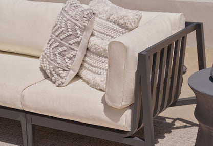 Chaise d'extérieur sans accoudoirs en aluminium anthracite