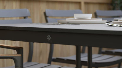 Table de salle à manger d'extérieur OuterStone + 8 fauteuils de salle à manger 595