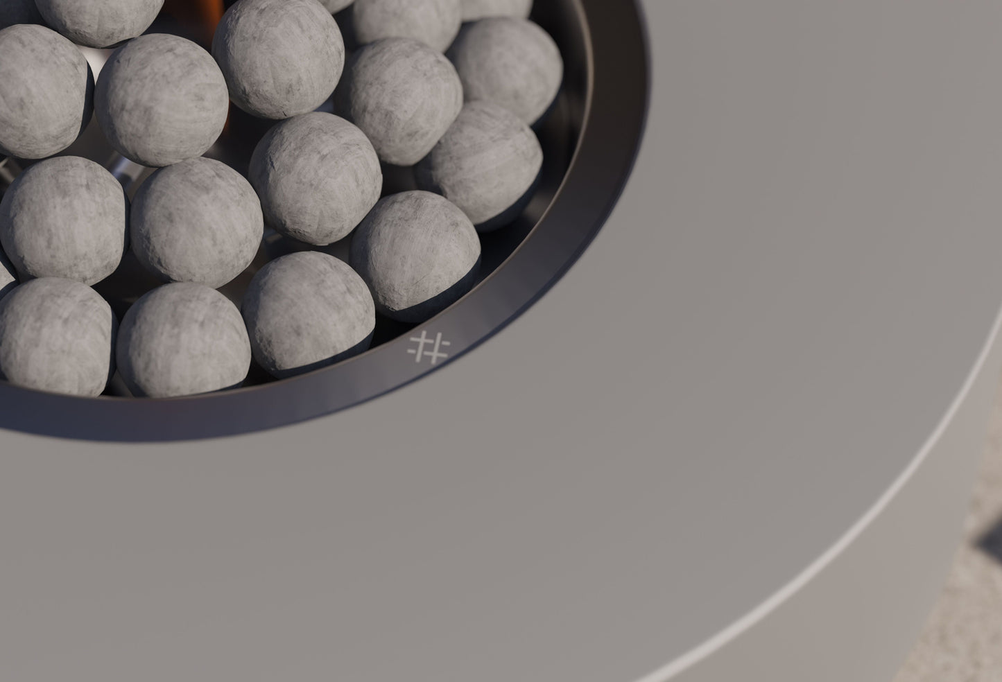 Table foyer ronde en béton