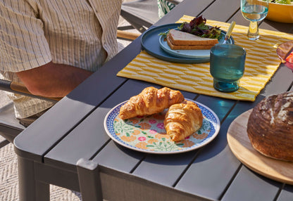 Table de salle à manger rectangulaire d'extérieur en aluminium