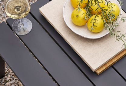 Table basse d'extérieur rectangulaire en aluminium