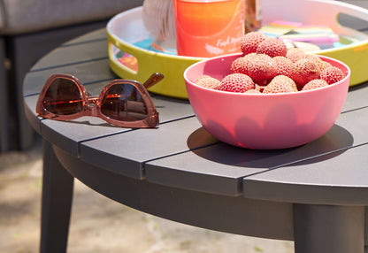 Table basse d'extérieur ronde en aluminium -