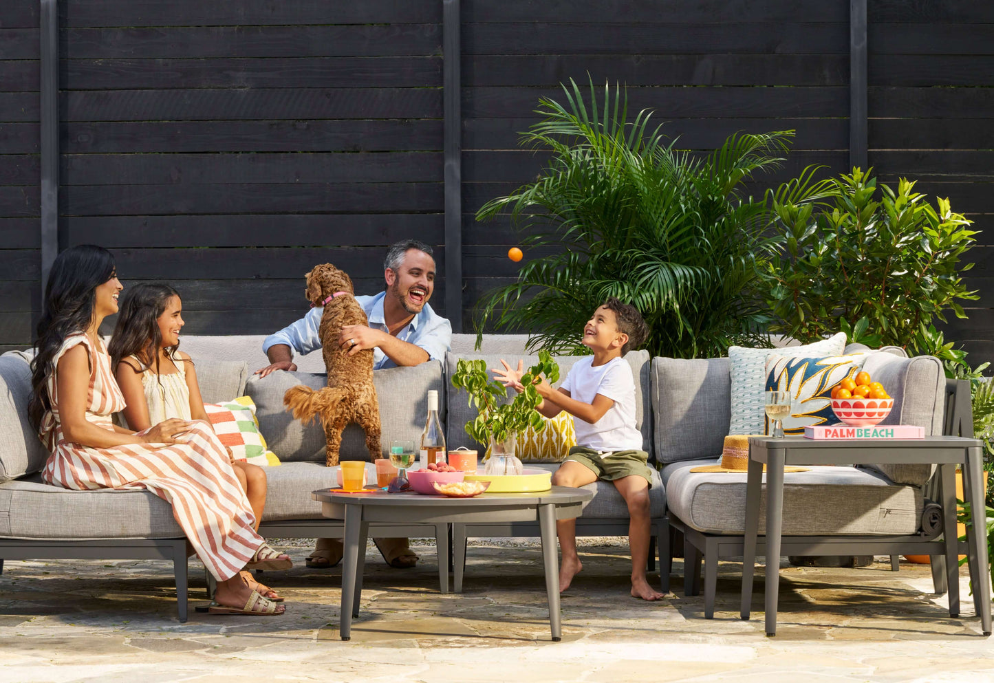 Table d'appoint d'extérieur en aluminium - Rectangulaire, lot de 2