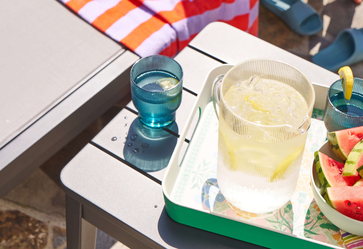 Table d'appoint d'extérieur en aluminium - Rectangulaire, lot de 2