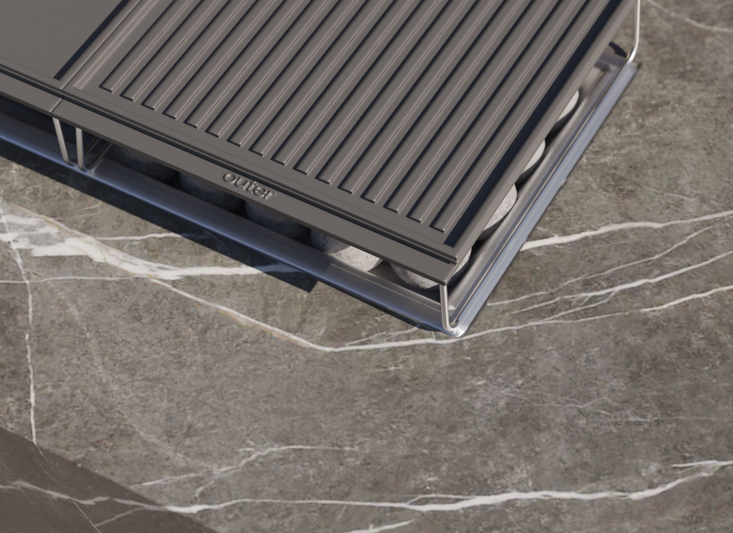 Ensemble de cuisson pour foyer OuterStone + housse pour bouteille de propane - Rectangulaire