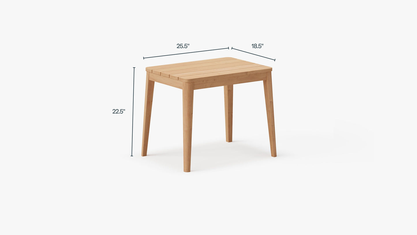 Table d'appoint d'extérieur en teck, lot de 2