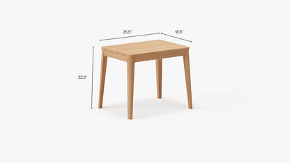 Table d'appoint d'extérieur en teck, lot de 2