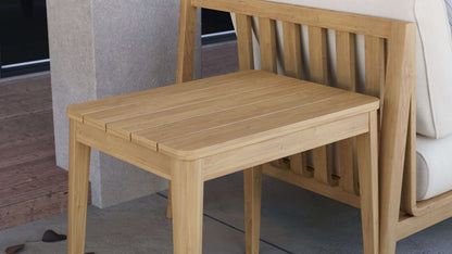 Table d'appoint d'extérieur en teck, lot de 2