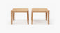 Table d'appoint d'extérieur en teck, lot de 2