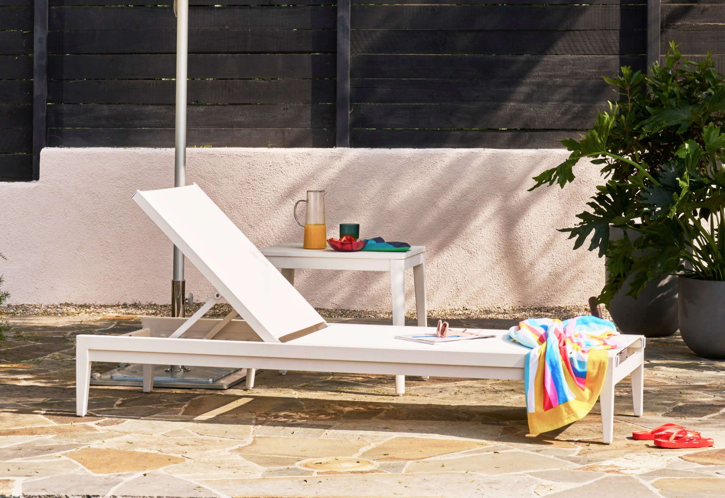 Table d'appoint d'extérieur en aluminium - Rectangulaire