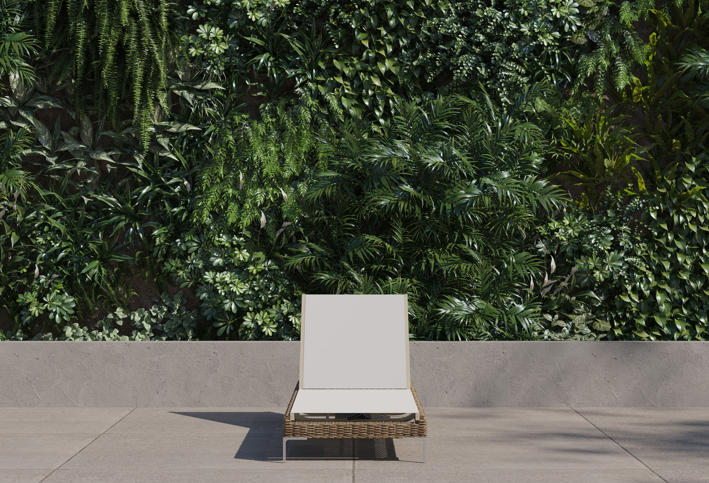 Chaise longue d'extérieur en osier