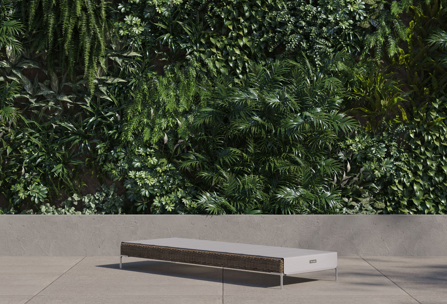 Chaises longues d'extérieur en osier, lot de 2