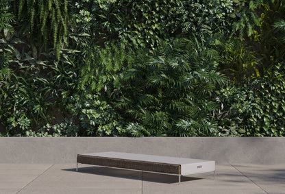 Chaise longue d'extérieur en osier