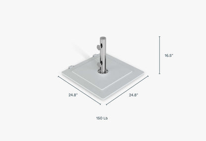 Base de parasol robuste en tôle d'acier galvanisé (150 lb)